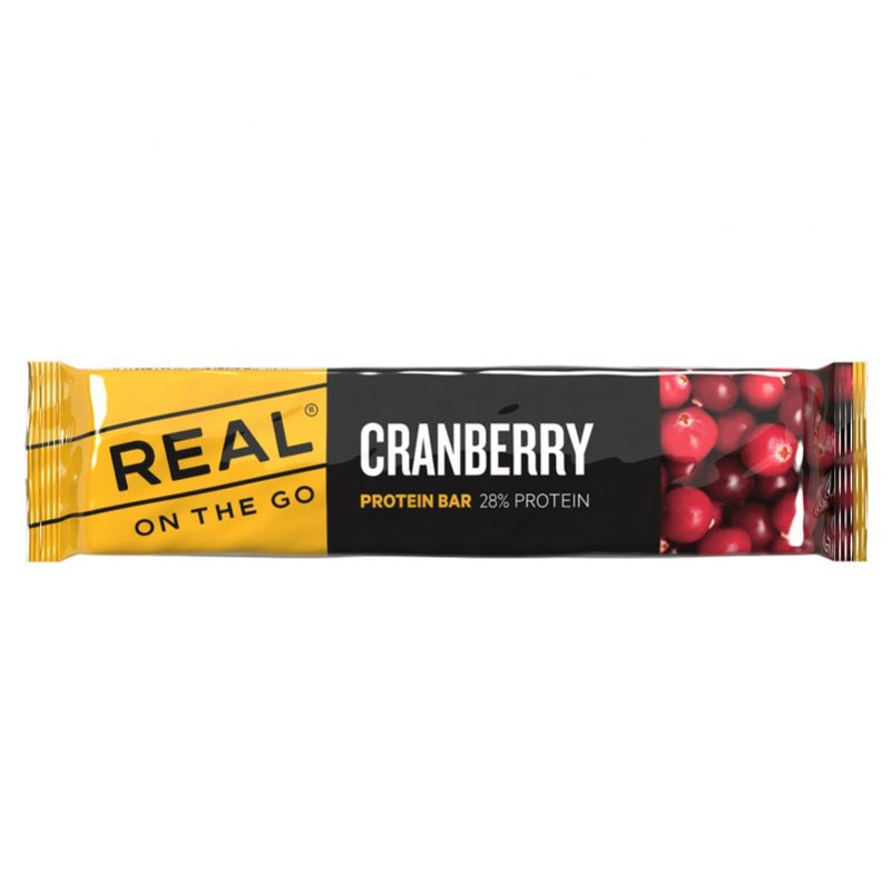 tyčinka REAL On the Go CRANBERRY Protein Bar 40g