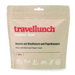 jídlo TRAVELLUNCH Těstoviny s hovězím masem a paprikovou omáčkou 125g