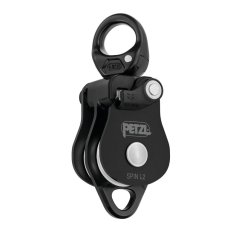 dvojitá kladka s otočným závěsem PETZL SPIN L2 BLACK