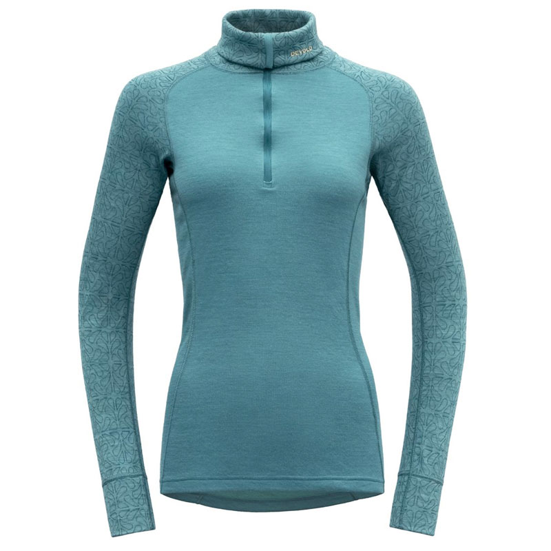 tričko DEVOLD DUO ACTIVE MERINO 205 Zip Neck Woman Moon