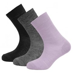 ponožky DEVOLD WOMENS DAILY LIGHT Sock 3PK 36-40 Orchid Mix