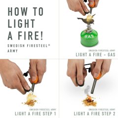 kresadlo LIGHT MY FIRE Swedish Firesteel ARMY 2in1 CocoShell