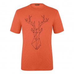 triko SALEWA BIG DEER DRY T-Shirt Red Orange Melange