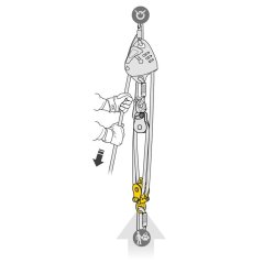 dvojitá kladka s otočným závěsem PETZL SPIN L2 BLACK