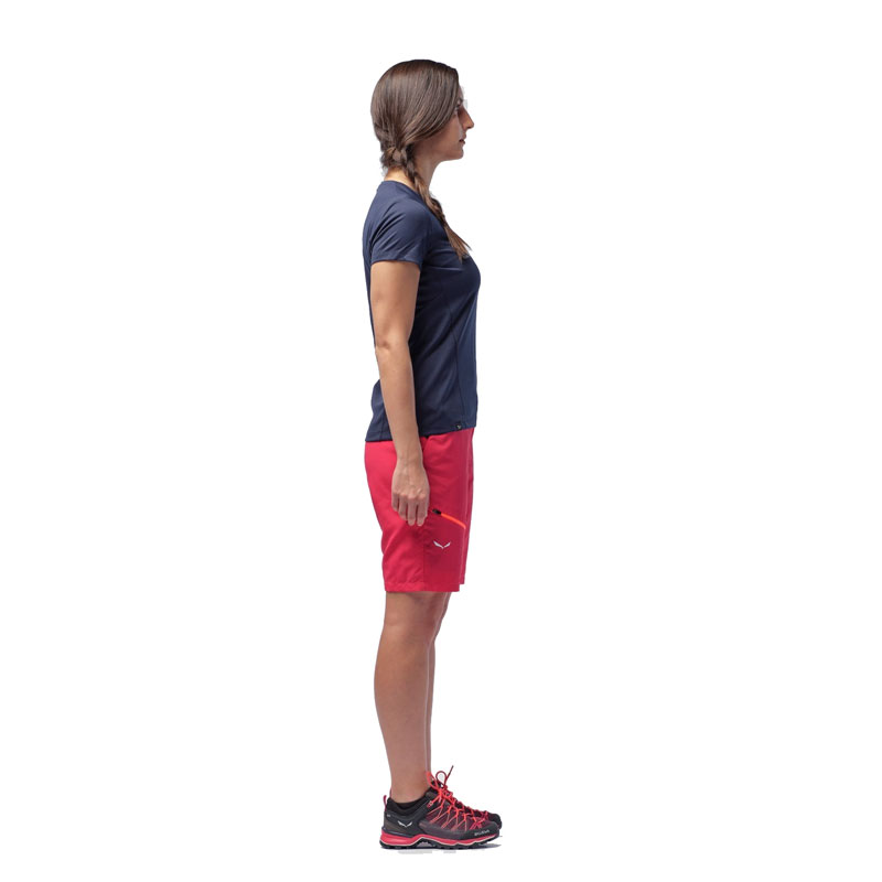 triko SALEWA SPORTY GRAPHIC DRY W S/S Tee Navy Blazer