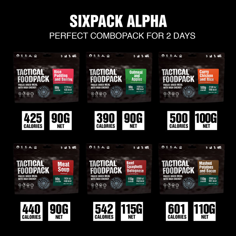 balení TACTICAL FOODPACK SixPack ALPHA 595g
