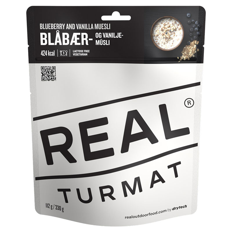 jídlo REAL TURMAT Müsli s borůvkami a vanilkou 112g