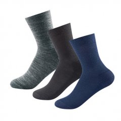 ponožky DEVOLD Daily Medium Sock 3 Pack 41-46 Indigo Mix