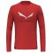 tričko SALEWA SOLIDLOGO DRY M L/S Tee Red Flame