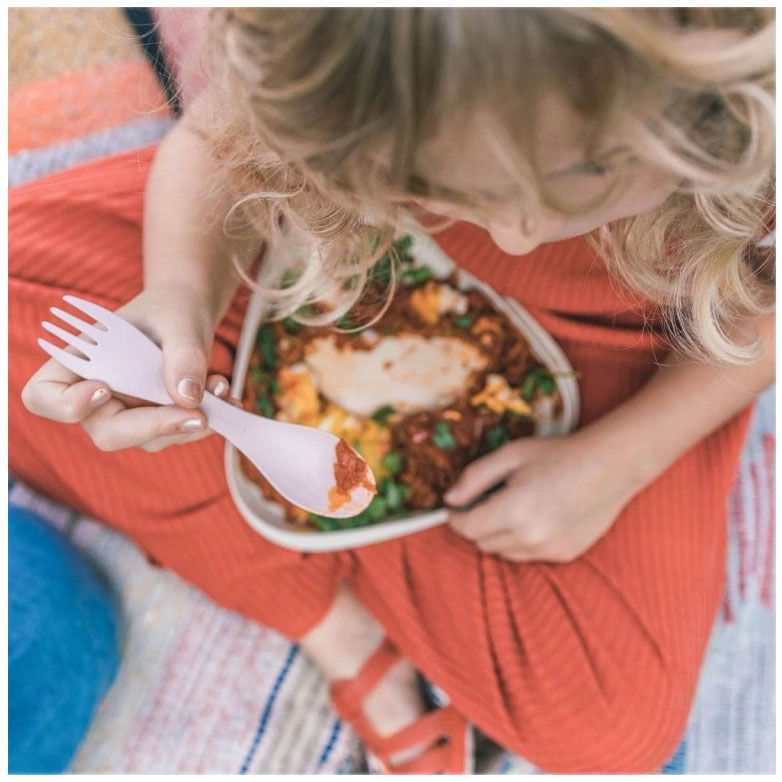 príbor LIGHT MY FIRE SPORK LITTLE 2-Pack SandyGreen/DustyPink