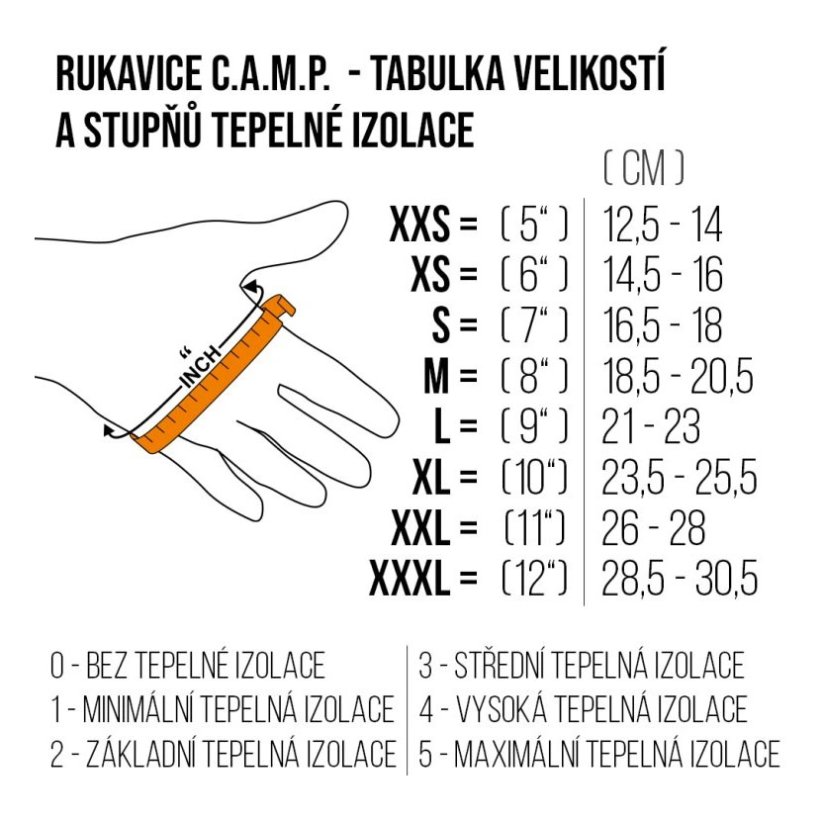 rukavice CAMP G AIR LIGHT Black/Dark Orange M