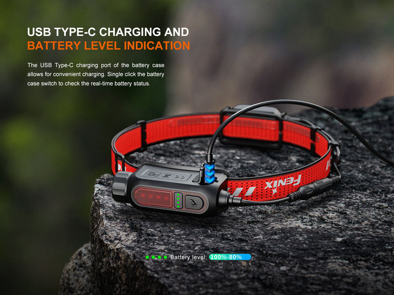 čelovka FENIX HP12R-T Black-Orange