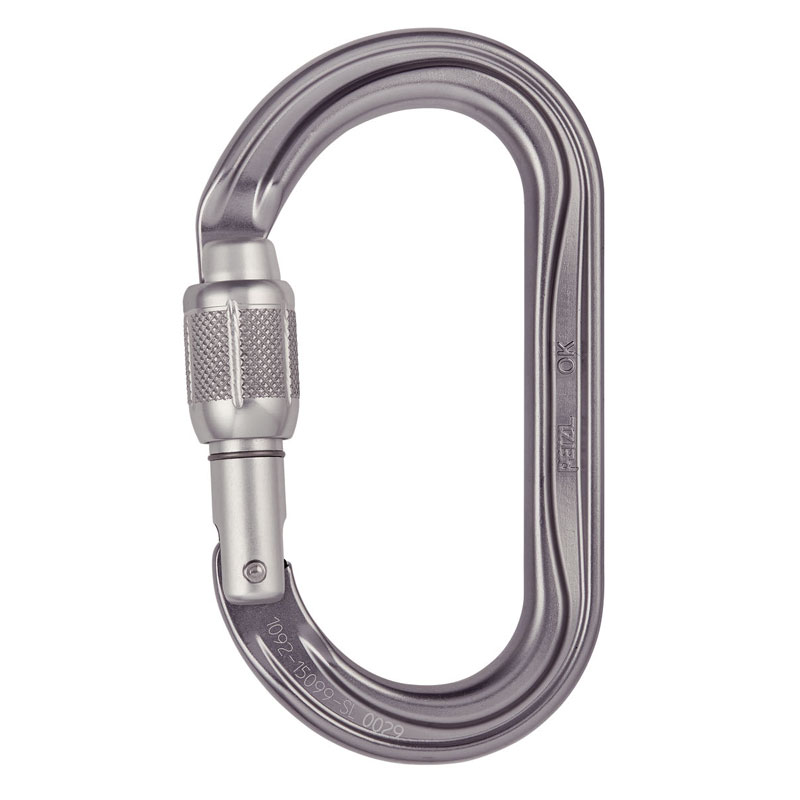 karabína PETZL OK SCREW-LOCK Gray
