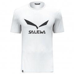 triko SALEWA SOLIDLOGO DRY M T-Shirt White