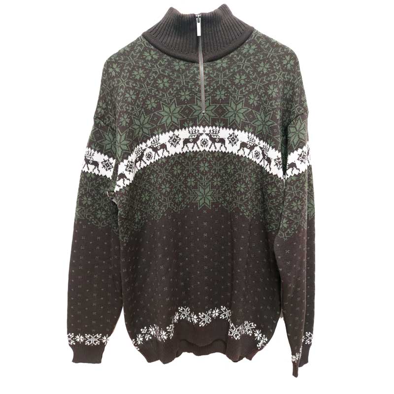 sveter KAMA L134 Brown/Green XXL