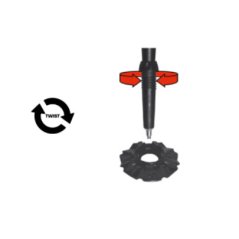 palice TSL Outdoor HIKING CARBON 3 Cross Twist Black/Red