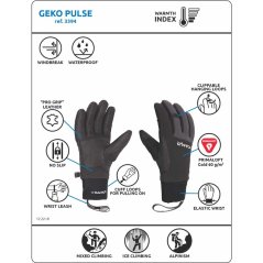 rukavice CAMP GEKO PULSE Black/Grey XL