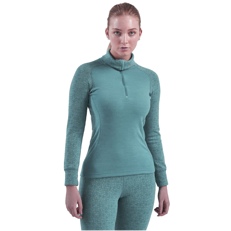 tričko DEVOLD DUO ACTIVE MERINO 205 Zip Neck Woman Moon