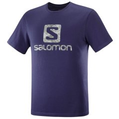 tričko SALOMON OUTLIFE Logo SS Tee M Astral Aura/Mid Grey