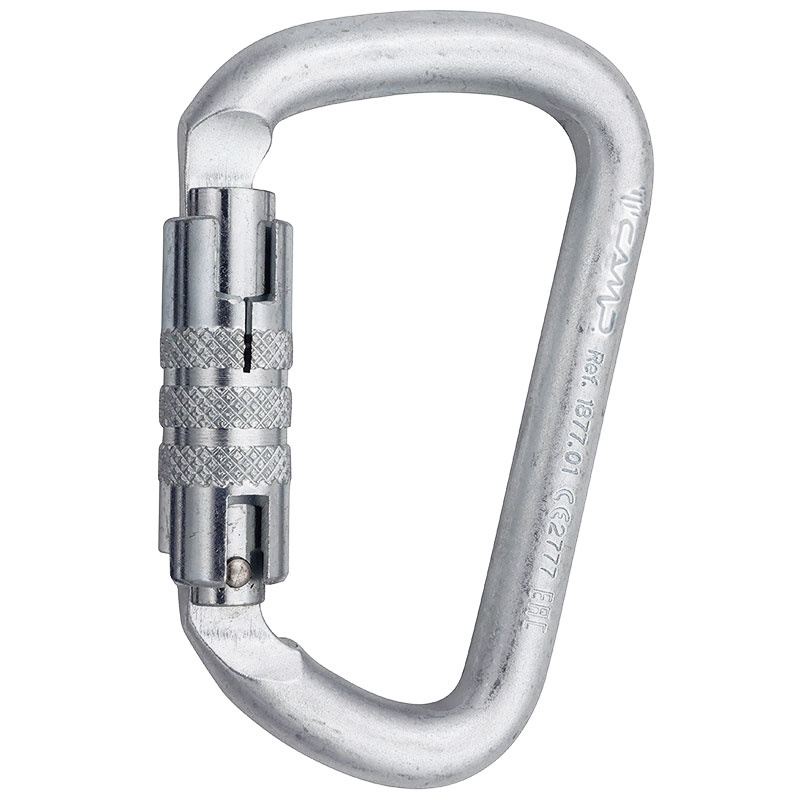 ocelová karabina CAMP STEEL D PRO 2Lock