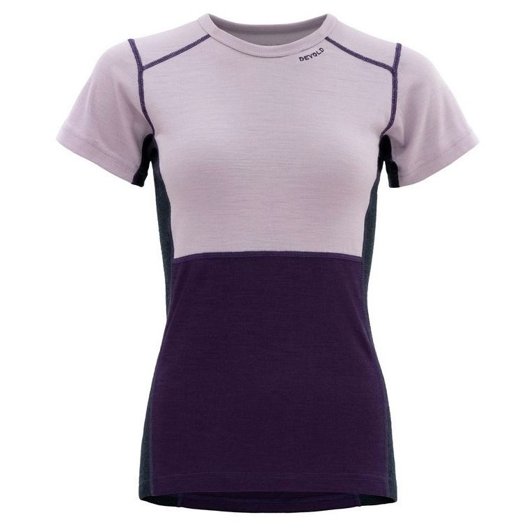 tričko DEVOLD LAUPAREN Merino 190 T-Shirt Woman Orchid/Lilac/Ink