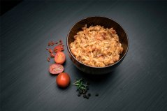 jedlo REAL TURMAT Trhané bravčové mäso s ryžou 121g