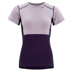 triko DEVOLD LAUPAREN Merino 190 T-Shirt Woman Orchid/Lilac/Ink