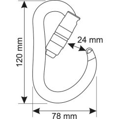 karabína CAMP ATOM 2LOCK Gun Metal