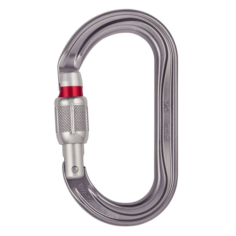 karabína PETZL OK SCREW-LOCK Gray