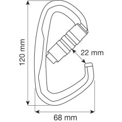 karabína CAMP ATLAS 2LOCK Black