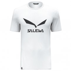 triko SALEWA SOLIDLOGO DRY M T-Shirt White