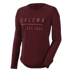 tričko SALEWA BESOM CO W L/S Tee Tawny Port