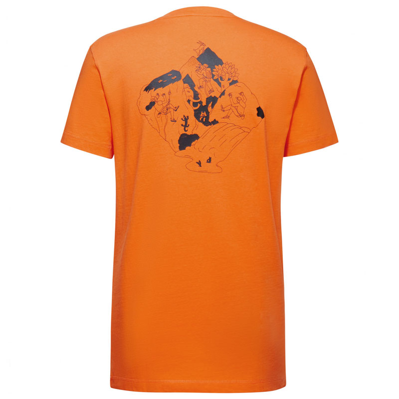 triko MAMMUT MASSONE T-Shirt Men Crag Dark Tangerine