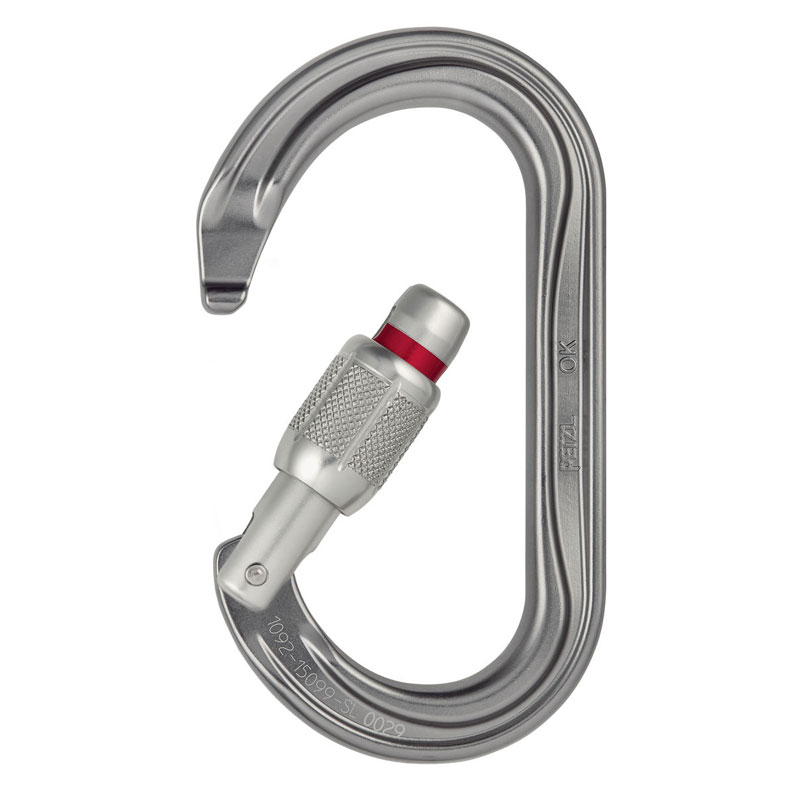 karabína PETZL OK SCREW-LOCK Gray