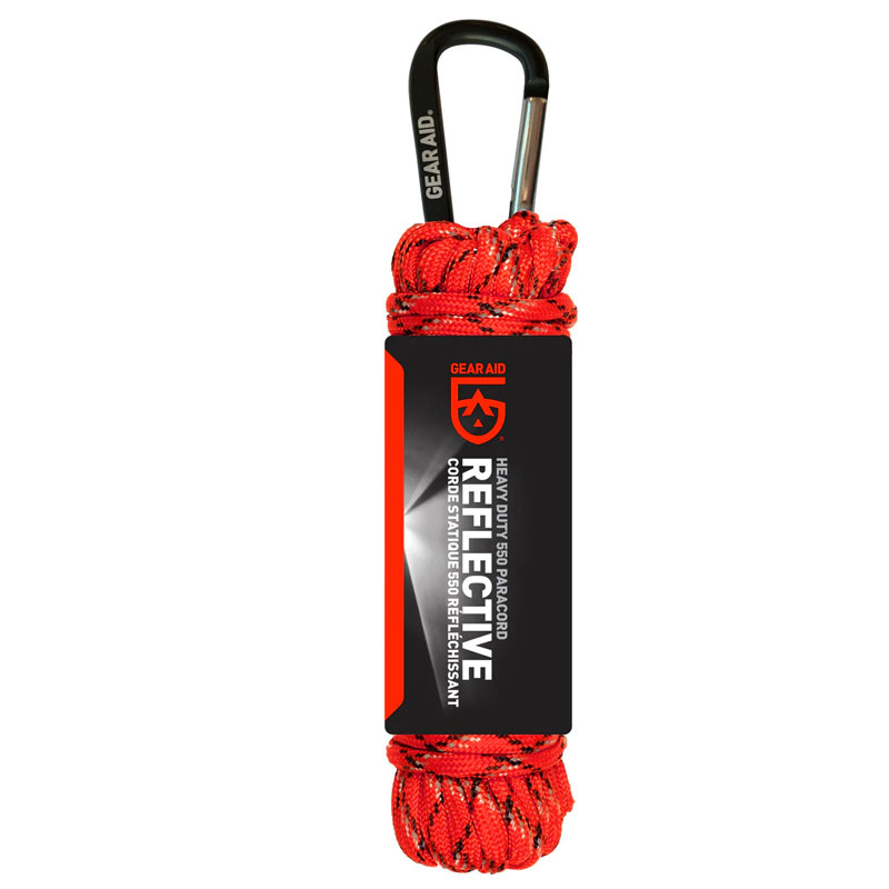 šňůra GEAR AID HEAVY DUTY 550 PARACORD 4mm 9m Reflective Orange