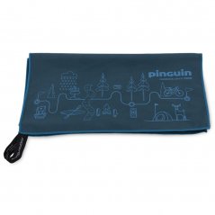 uterák PINGUIN Micro Towel Map Blue L (60x120cm)