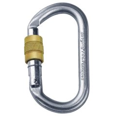 oceľová karabína SINGING ROCK STEEL OVAL SCREW Lock