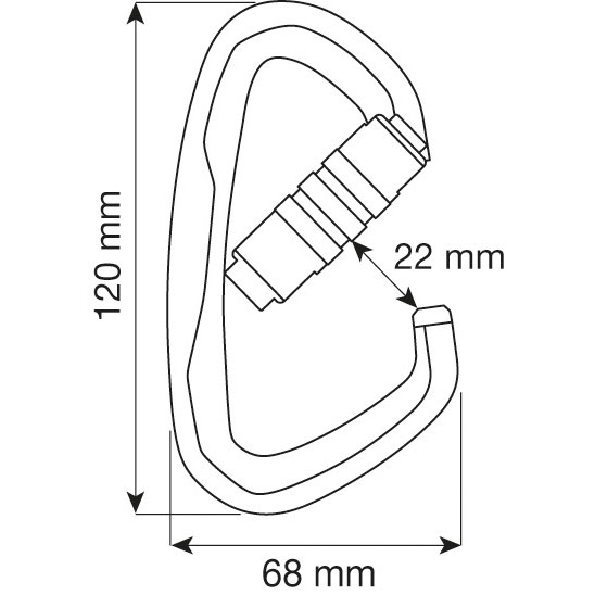 karabína CAMP ATLAS 2LOCK Black