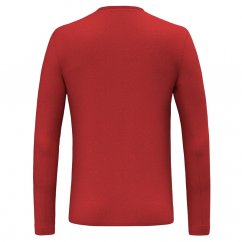 tričko SALEWA SOLIDLOGO DRY M L/S Tee Red Flame