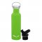 fľaša SALEWA AURINO Stainless Steel Bottle 0.75 L Double Lid Fluo Green