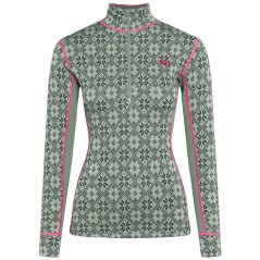 tričko KARI TRAA ROSE HALF ZIP Sage