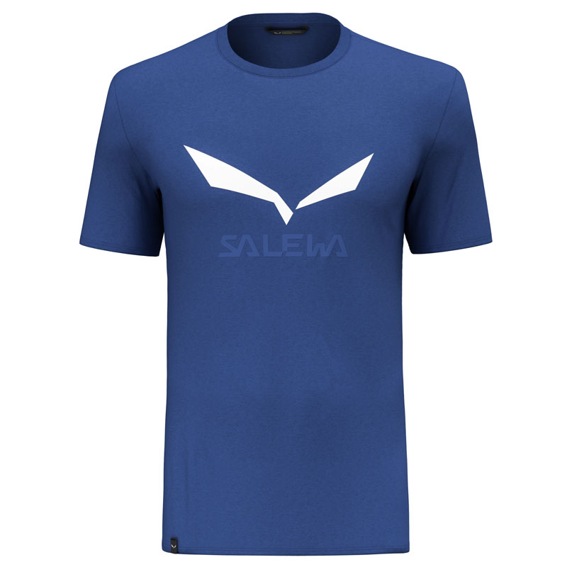 tričko SALEWA SOLIDLOGO DRY M T-Shirt Electric Melange