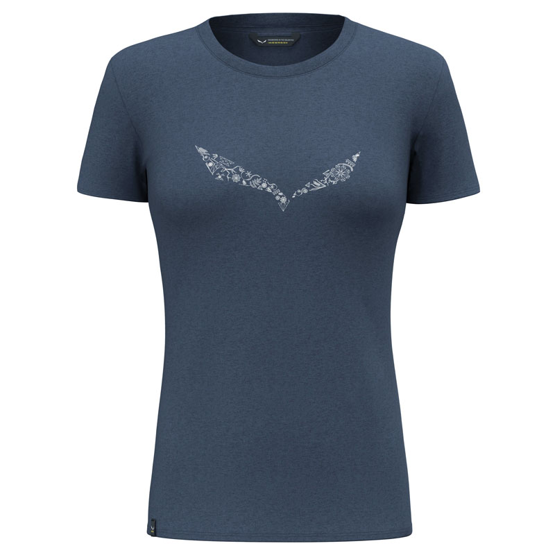 triko SALEWA SOLID DRY W T-Shirt Premium Navy Melange