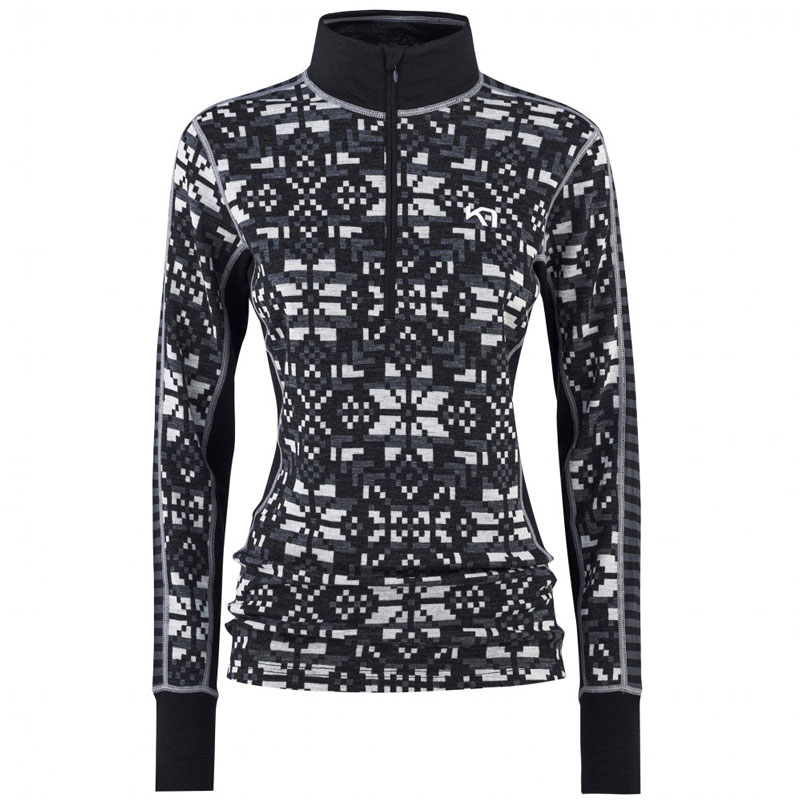 tričko KARI TRAA ELSE HALF ZIP Black L