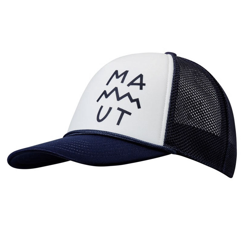 šiltovka MAMMUT CRAG CAP LETTERING Marine-White L/XL