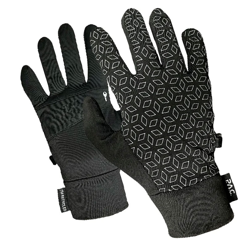 rukavice PAC RUNNING REFLECTIVE GLOVE + TOUCH Black S