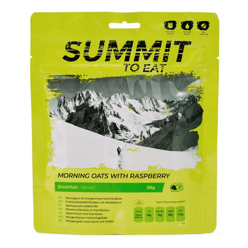 strava SUMMIT TO EAT Ovsená kaša s malinami 98g
